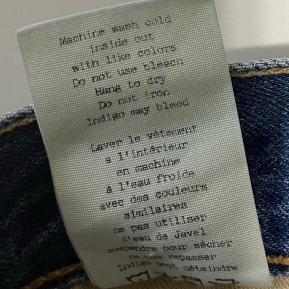 Rag & Bone Cropped Jeans Studded Grommet Straight Leg Eyelet Raw Hem Denim Sz 26 - Picture 6 of 11